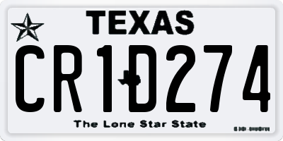 TX license plate CR1D274