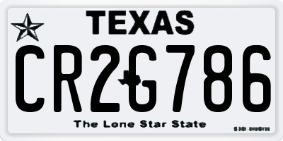 TX license plate CR2G786