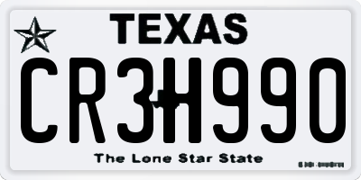 TX license plate CR3H990