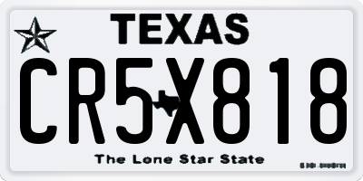 TX license plate CR5X818