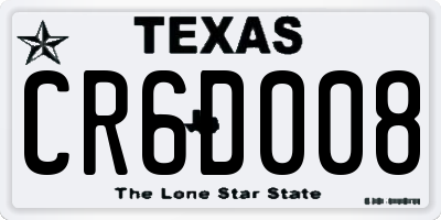 TX license plate CR6D008