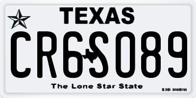 TX license plate CR6SO89