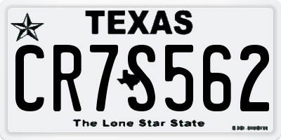 TX license plate CR7S562