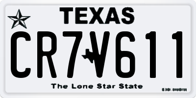 TX license plate CR7V611