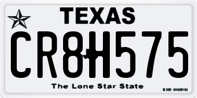 TX license plate CR8H575