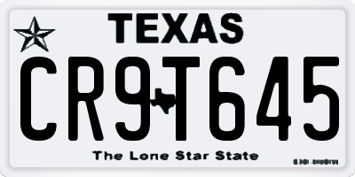 TX license plate CR9T645