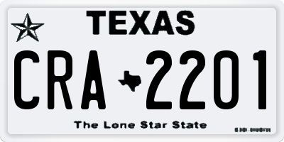 TX license plate CRA2201