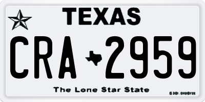 TX license plate CRA2959