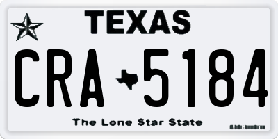 TX license plate CRA5184