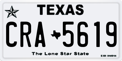 TX license plate CRA5619