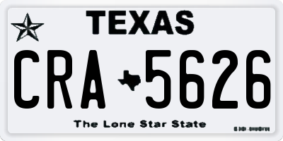 TX license plate CRA5626