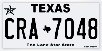TX license plate CRA7048