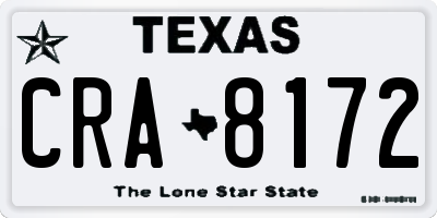 TX license plate CRA8172