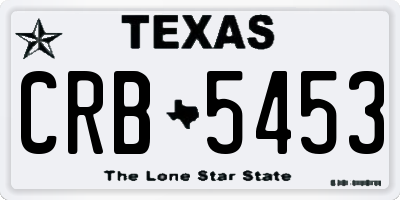 TX license plate CRB5453