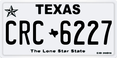 TX license plate CRC6227