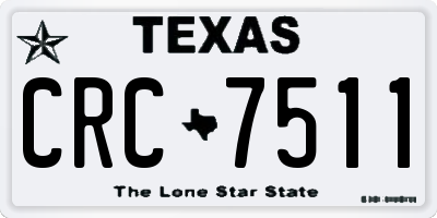 TX license plate CRC7511