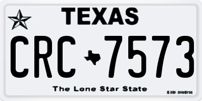 TX license plate CRC7573