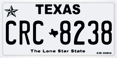 TX license plate CRC8238