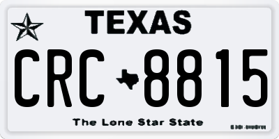 TX license plate CRC8815