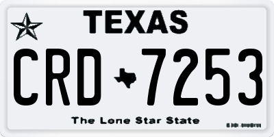TX license plate CRD7253