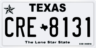 TX license plate CRE8131