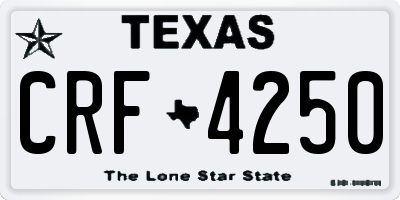 TX license plate CRF4250