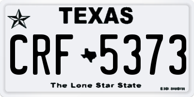 TX license plate CRF5373