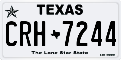 TX license plate CRH7244