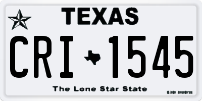 TX license plate CRI1545