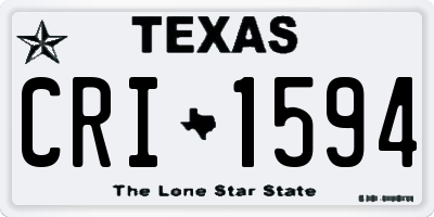 TX license plate CRI1594