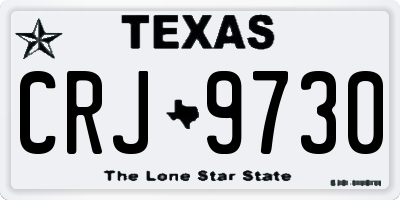 TX license plate CRJ9730