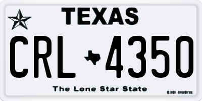 TX license plate CRL4350