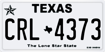 TX license plate CRL4373