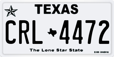TX license plate CRL4472