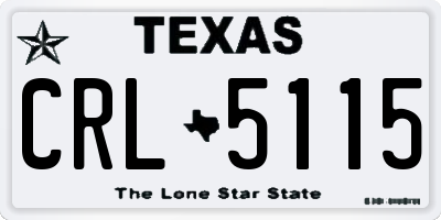 TX license plate CRL5115