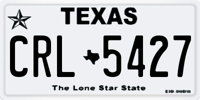 TX license plate CRL5427
