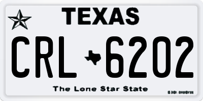 TX license plate CRL6202