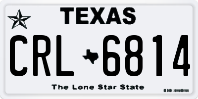 TX license plate CRL6814
