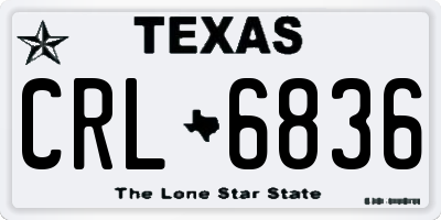 TX license plate CRL6836