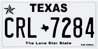 TX license plate CRL7284