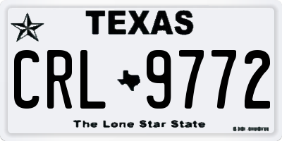 TX license plate CRL9772