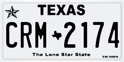 TX license plate CRM2174
