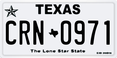 TX license plate CRN0971