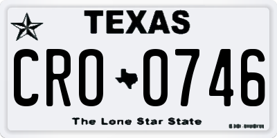 TX license plate CRO0746