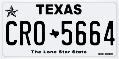 TX license plate CRO5664
