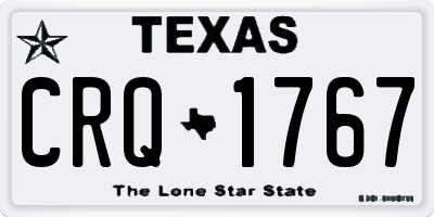 TX license plate CRQ1767