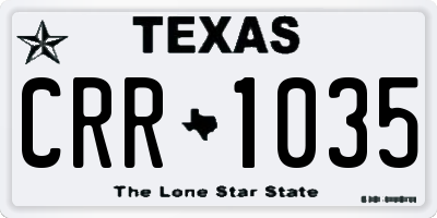 TX license plate CRR1035