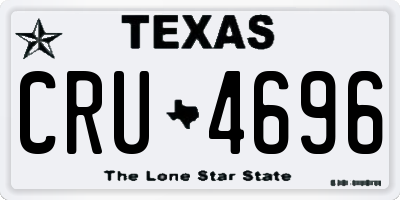 TX license plate CRU4696