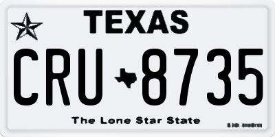 TX license plate CRU8735