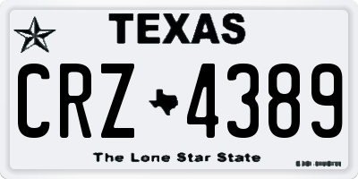 TX license plate CRZ4389